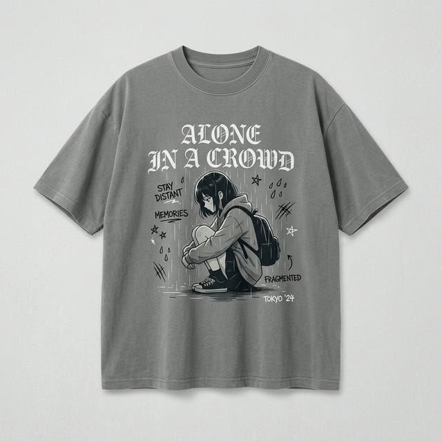 Alone In A Crowd Oversized Tee